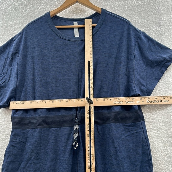 Athleta Corss Current Coverup Dress Swim Sport Beach Blue Cinch Waist Summer XS - Picture 10 of 11